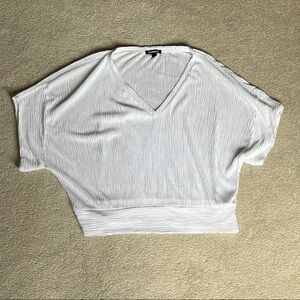Express White Crop T-Shirt Short Sleeve Relaxed